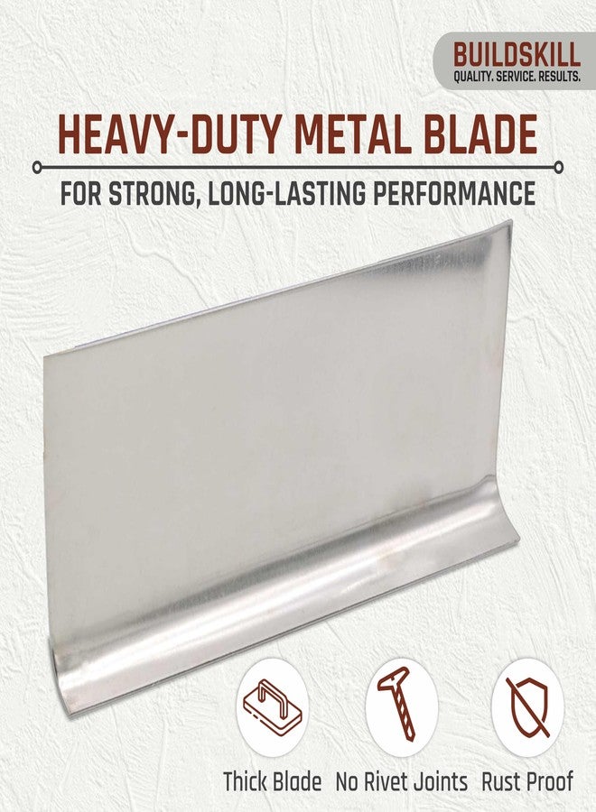 BUILDSKILL أداة تشذيب حواف الخرسانة المعدنية شديدة التحمل من BUILDSKILL بمقبض مطاطي مريح | مثالية لتقريب الحواف والزوايا وتطبيق الأسمنت | مثالية للتشطيب والبناء وتحسين المنازل - Image 2